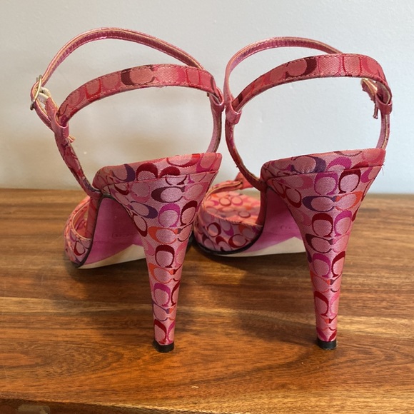 Coach Pink Signature Elisa Sandals - Picture 6 of 10